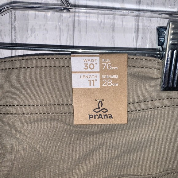 Mens Size 30 Prana Brion Shorts Dark Khaki NWT - Picture 3 of 6